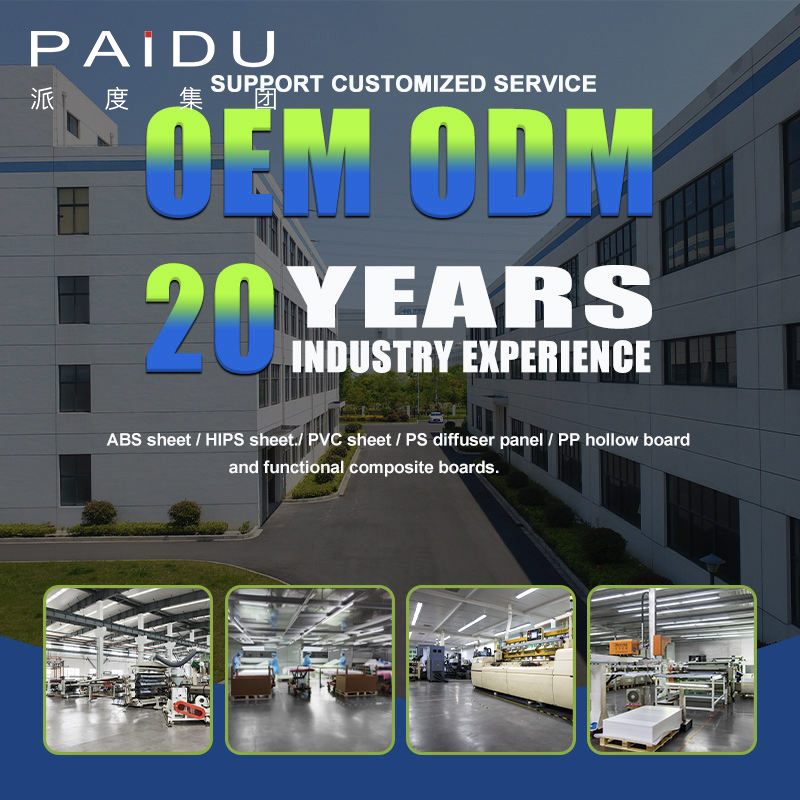 PAIDU GROUP Glossy High Impact Glossy Thermoforming Hips Plastic Polystyrene Sheet Suppliers