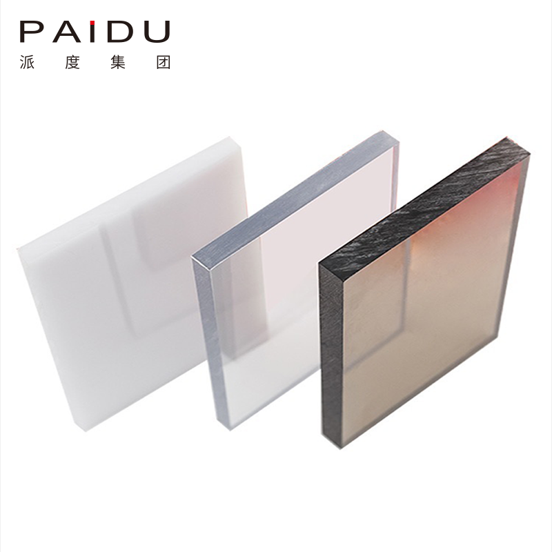 Paidu Group factory 4ft by 8ft 3/4 inch thick anti colors High Transmittance Mirror solid surface cast acrylic sheet