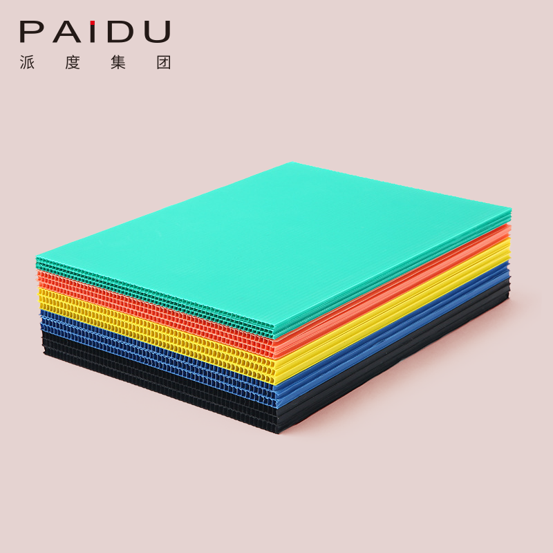 Paidu Group Factory Sun Proof Flame Retardant hdpe Recycled 4x8 Pp Corrugated Plastic Pallet Plate Layer Separator Sheets